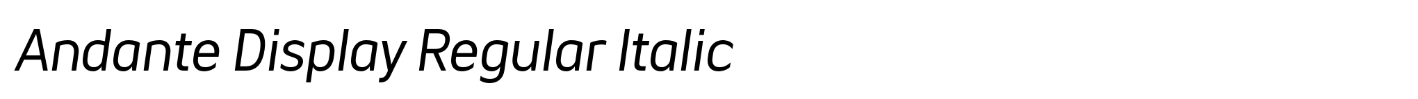 Andante Display Regular Italic image